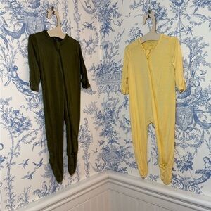 Kyte Baby Bamboo Zipper Footie Sleeper Onesie Bundle Like New 0-3 months